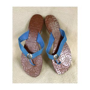 Tory Burch blue Thora sandals, 8.5